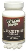 L-Ornithine Free-Form Amino Acid - 100 Tablets